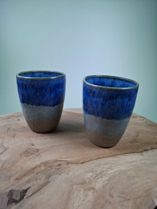 2 keramiek koffiebekers Blue Dream