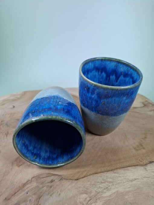 2 keramiek koffiebekers Blue Dream