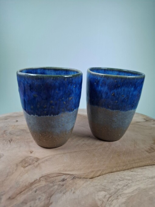 2 keramiek koffiebekers Blue Dream