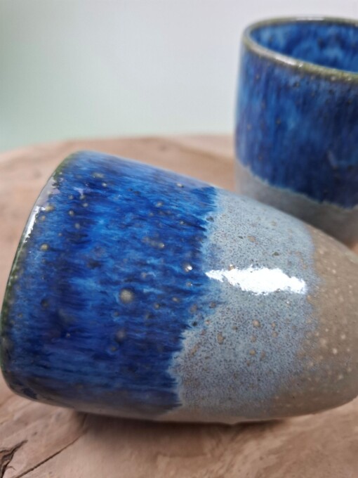2 keramiek koffiebekers Blue Dream