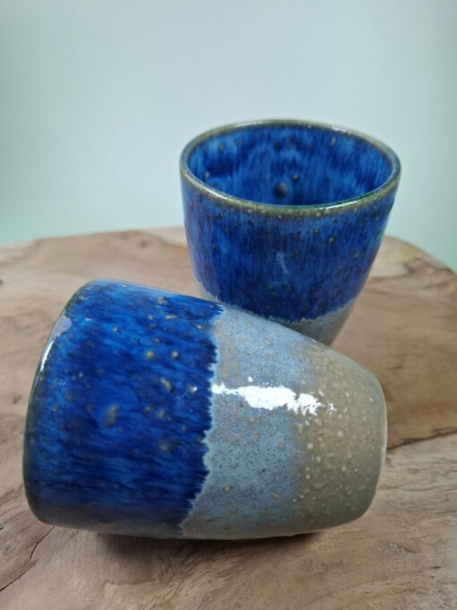 2 keramiek koffiebekers Blue Dream