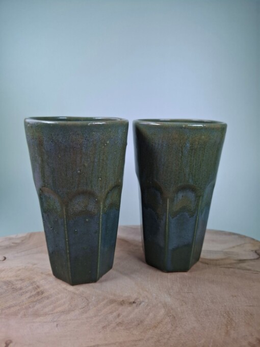2 keramiek koffiebekers Green Large