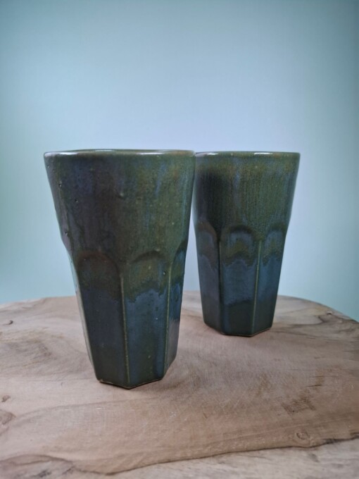 2 keramiek koffiebekers Green Large