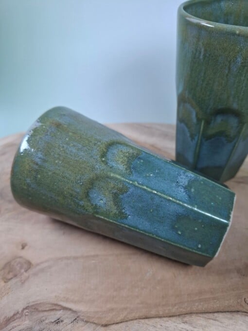 2 keramiek koffiebekers Green Large