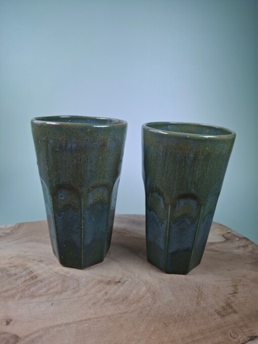 2 keramiek koffiebekers Green Large