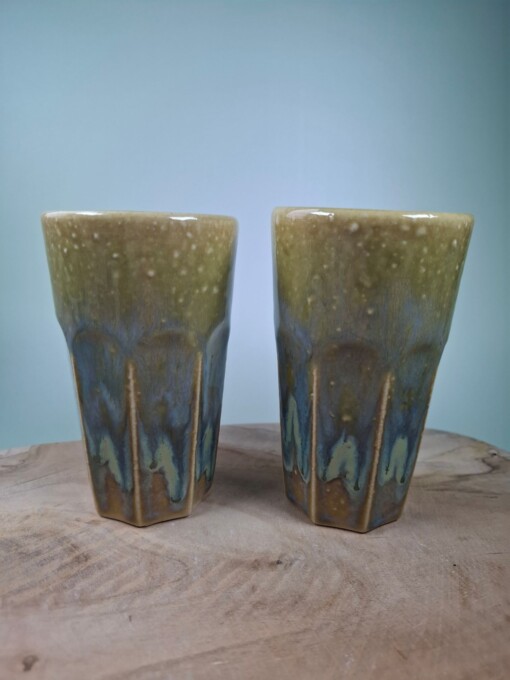 2 keramiek koffiebekers Yellow Large