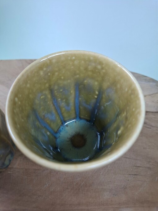 2 keramiek koffiebekers Yellow Small