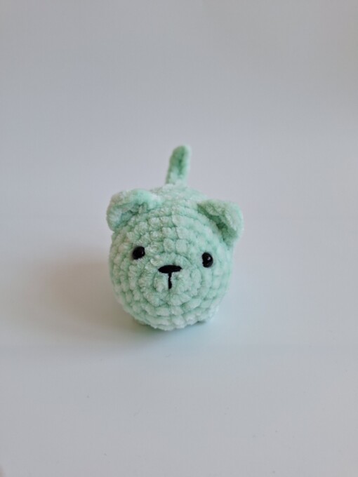 Gehaakte knuffel 'Green cat'