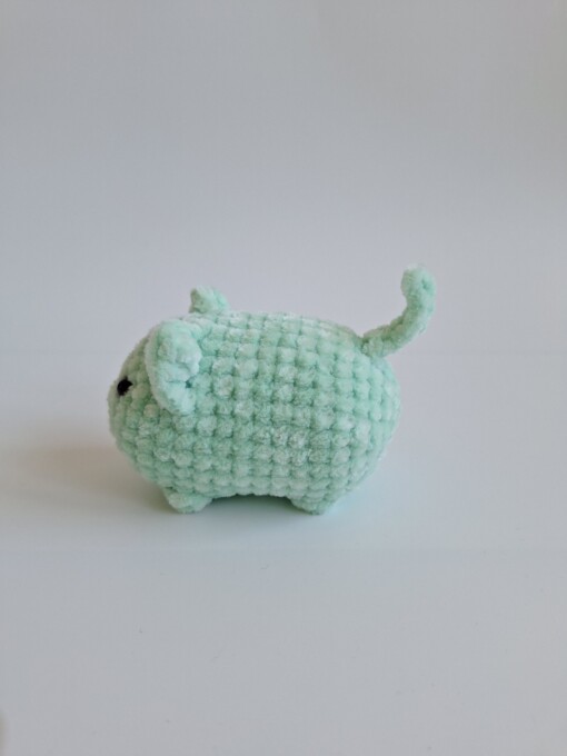 Gehaakte knuffel 'Green cat'