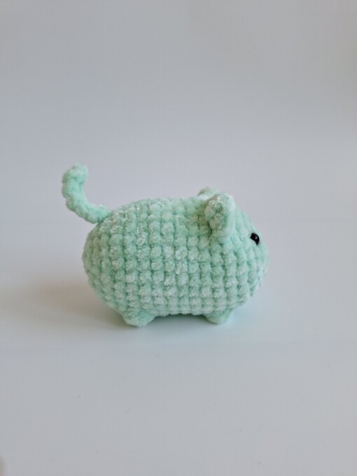 Gehaakte knuffel 'Green cat'