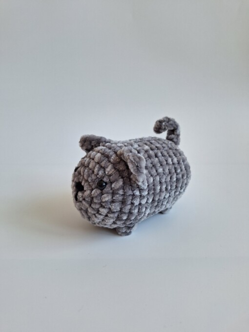 Gehaakte knuffel 'Grey cat'