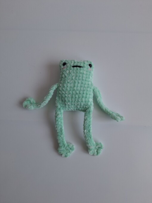 Gehaakte knuffel 'Groene kikker'
