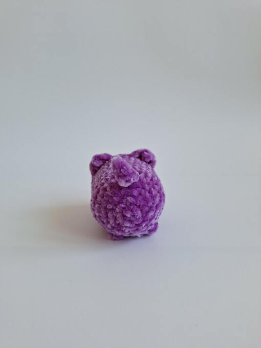 Gehaakte knuffel 'Purple cat'