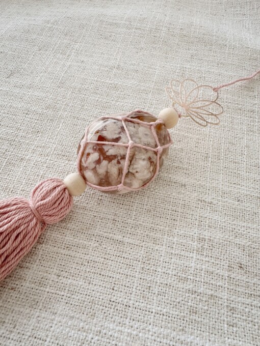 Handgemaakte bloemagaat hanger, edelsteen decoratie voor groei, zelfvertrouwen en positieve energie