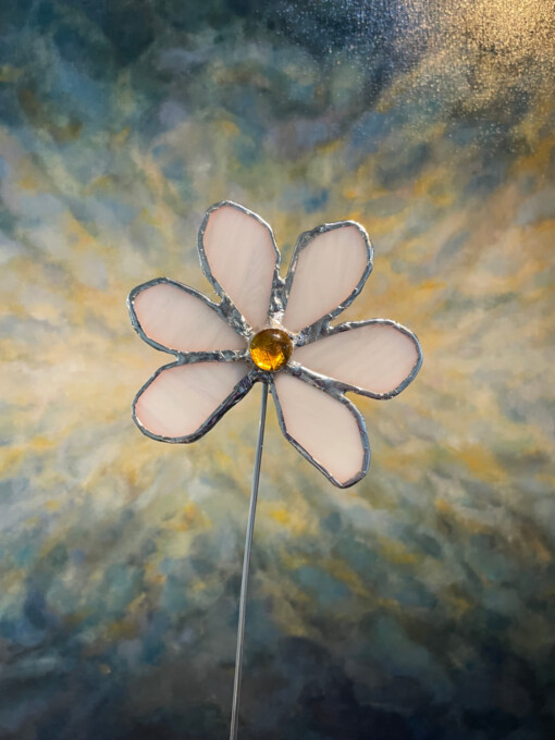 Handgemaakte glas-in-lood margriet