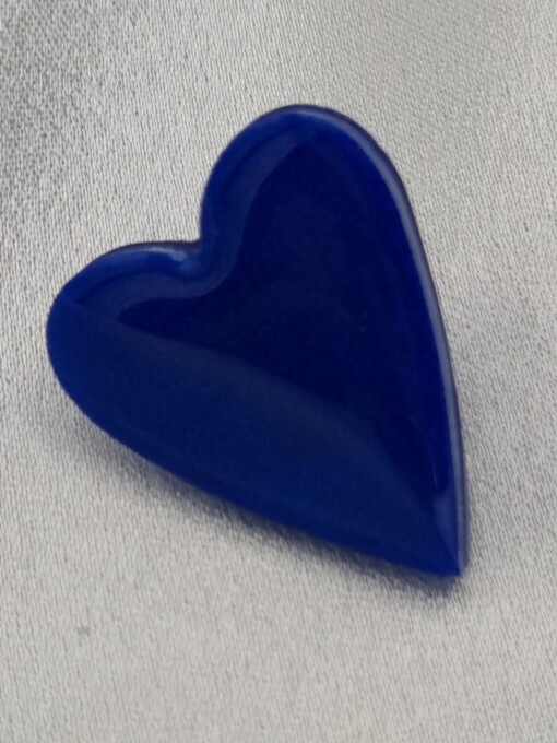 Handgemaakte oorstekers 'hart groot' - blauw