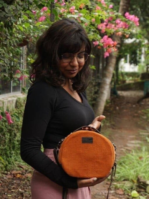 Ronde Crossbody Tas Minx Oranje