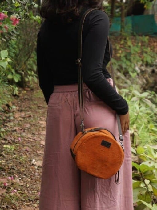 Ronde Crossbody Tas Minx Oranje