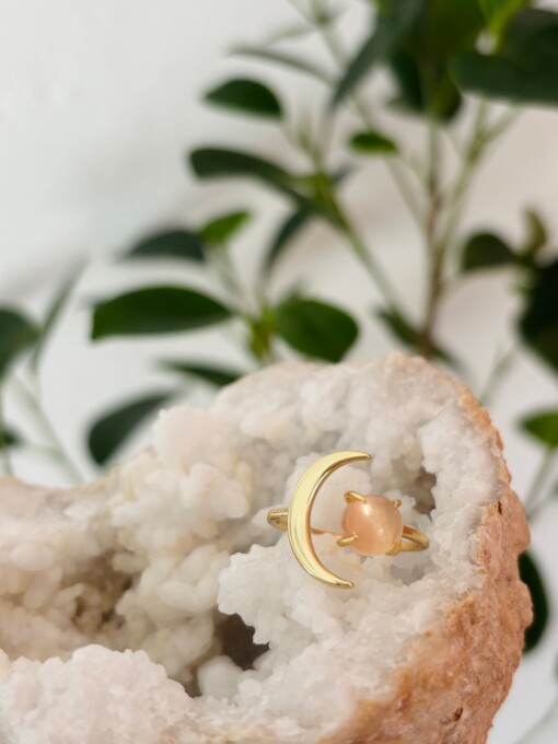 Verstelbare Rozenkwarts ring 925 Zilver