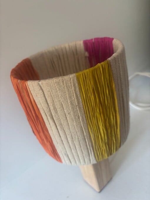 trendy lampje in zomers materiaal en kleur, zelf gemaakt dus uniek!