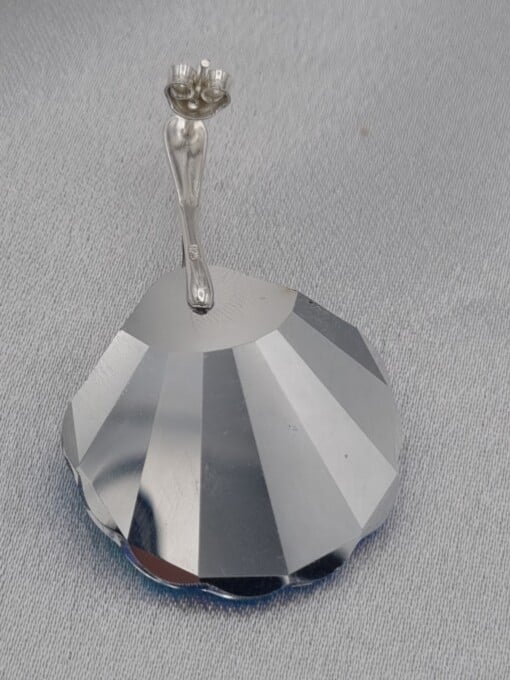 925 zilveren oorbellen met XL kristallen schelphanger