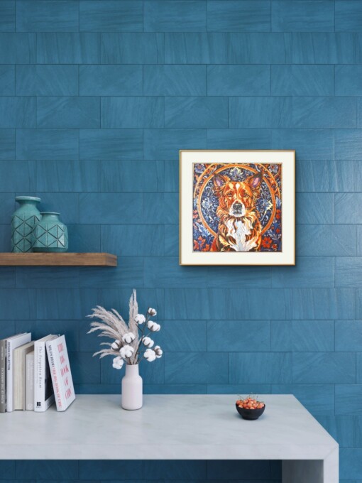 Hond - handgedrukte linosnede print