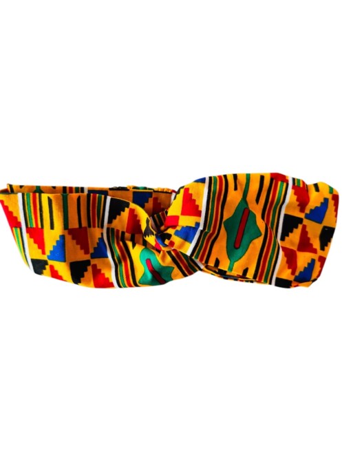 Ikara kente haarband met design van Afrikaanse katoenen stof