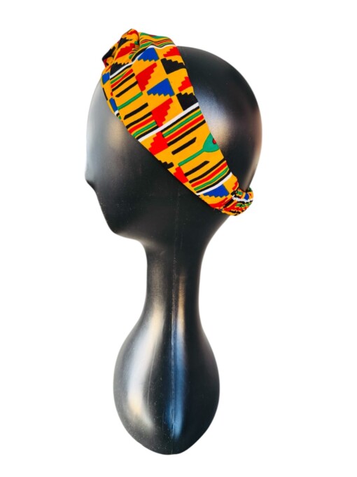 Ikara kente haarband met design van Afrikaanse katoenen stof