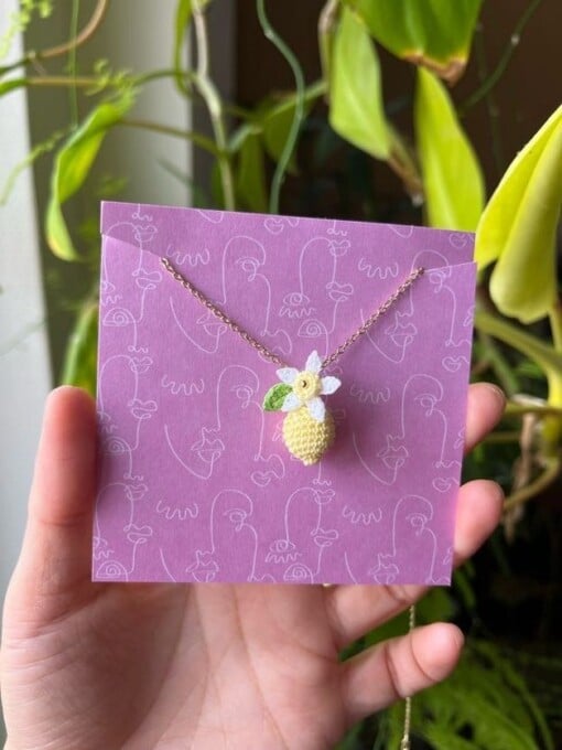 Micro Gehaakte Citroen Ketting