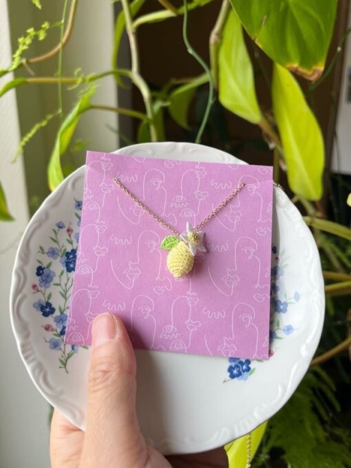 Micro Gehaakte Citroen Ketting