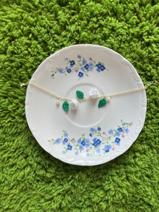 Micro Gehaakte Lelietjes-van-Dalen Armband