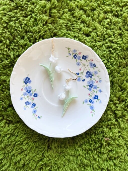 Micro Gehaakte Lelietjes-van-dalen Oorbellen