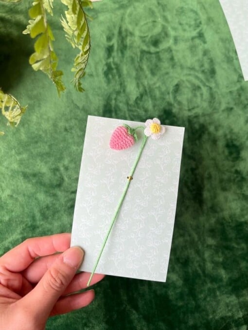 Micro Gehaakte aardbeien en citroen Boekenleggers