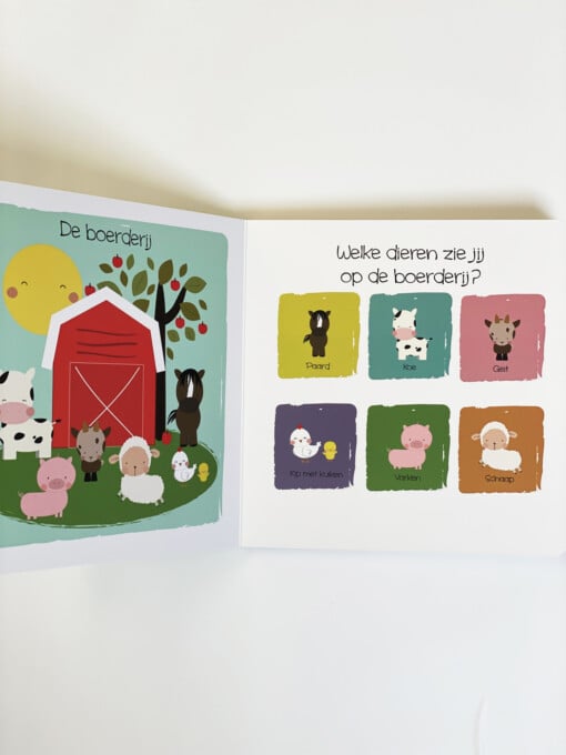 Mijn Eerste Woordjes DIEREN boek - Peuter aanwijsboekje met dieren