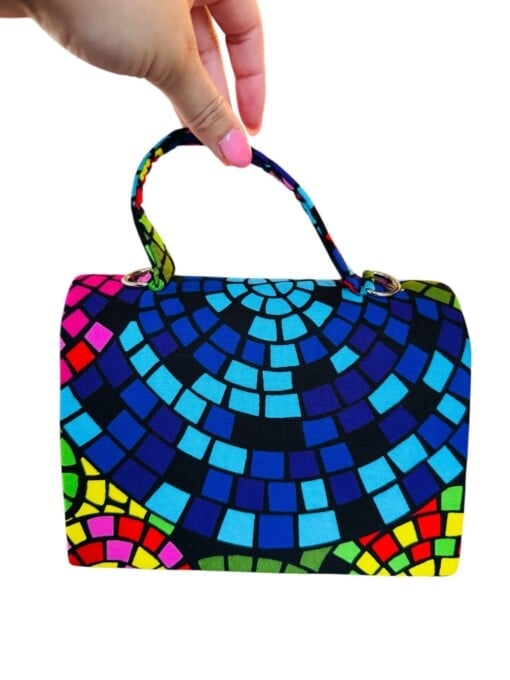 Mino handgemaakte tas met Mosaic print