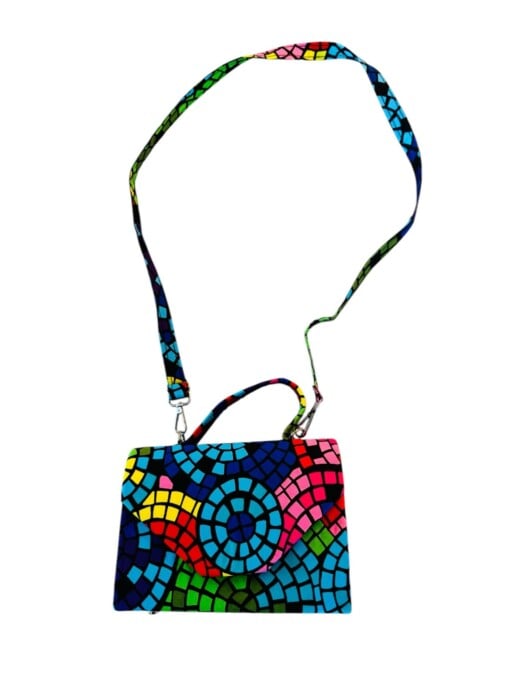 Mino handgemaakte tas met Mosaic print