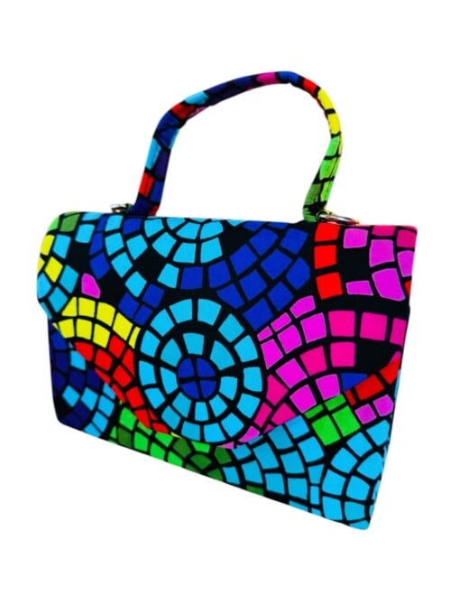 Mino handgemaakte tas met Mosaic print