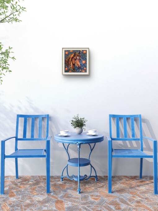 Paard - handgedrukte linosnede print