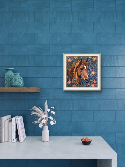 Paard - handgedrukte linosnede print