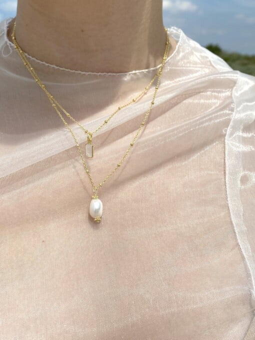 Pearl Necklace Gold