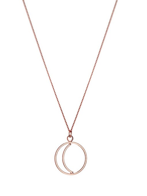 Rosé Gold Plated Necklace With Half-Moon