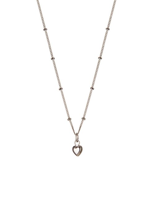 Silver Plated Necklace With Convex Heart