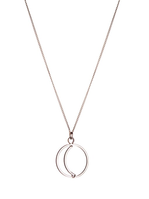 Silver Plated Necklace With Half-Moon