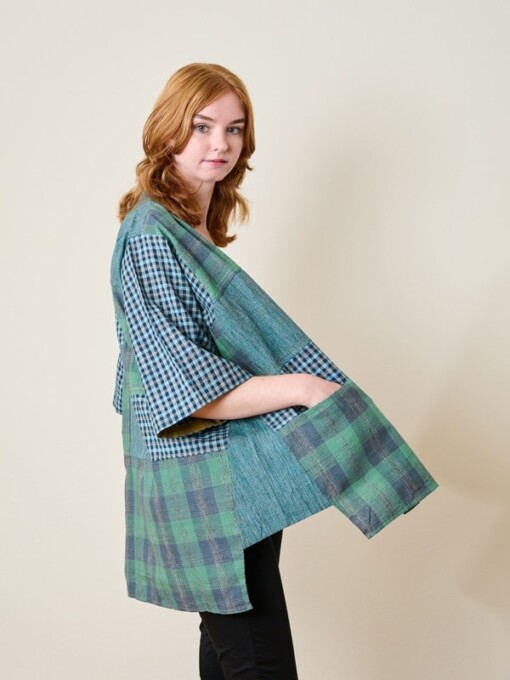 Teal Boxy Kimono