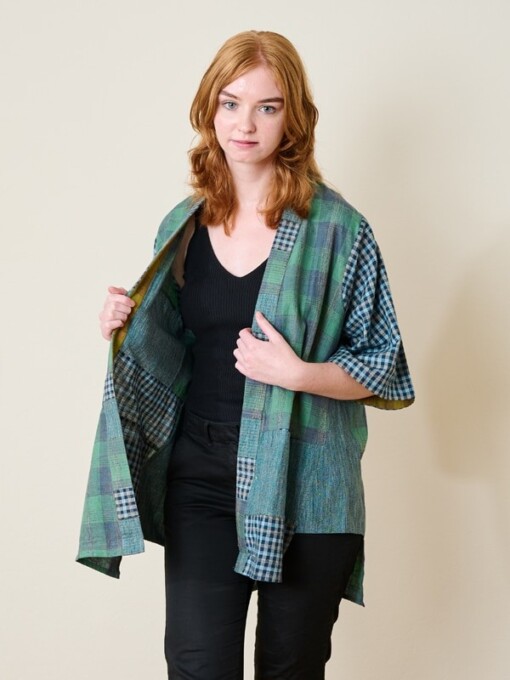 Teal Boxy Kimono