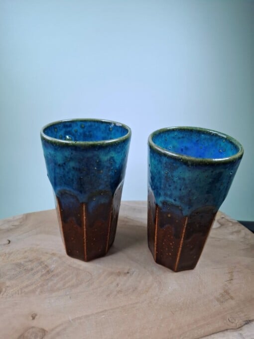 2 keramiek koffiebekers Avondlucht Large