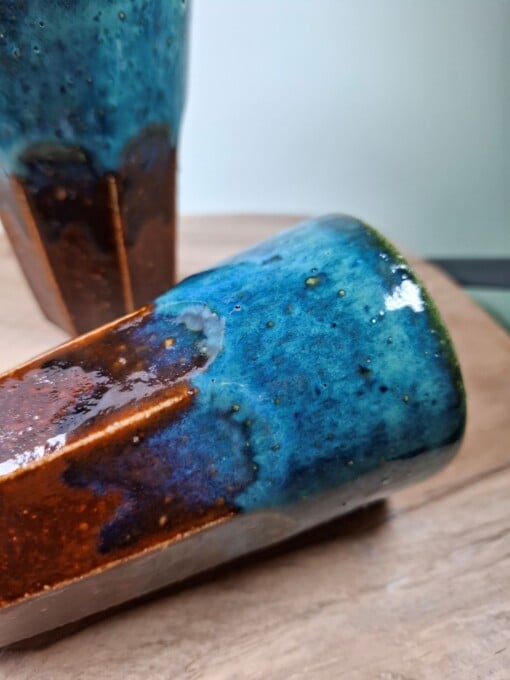2 keramiek koffiebekers Avondlucht Large