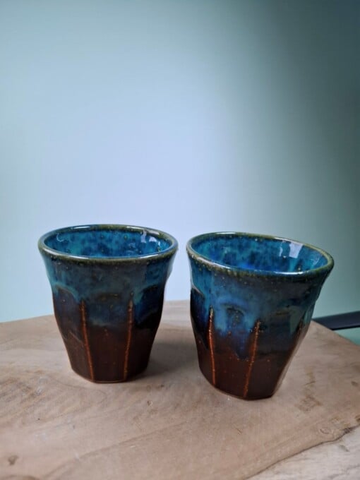 2 keramiek koffiebekers Avondlucht Small