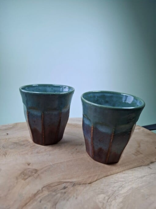 2 keramiek koffiebekers Forrest Small