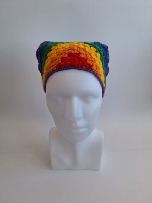 Gehaakte bandana 'Pride regenboog vlag'